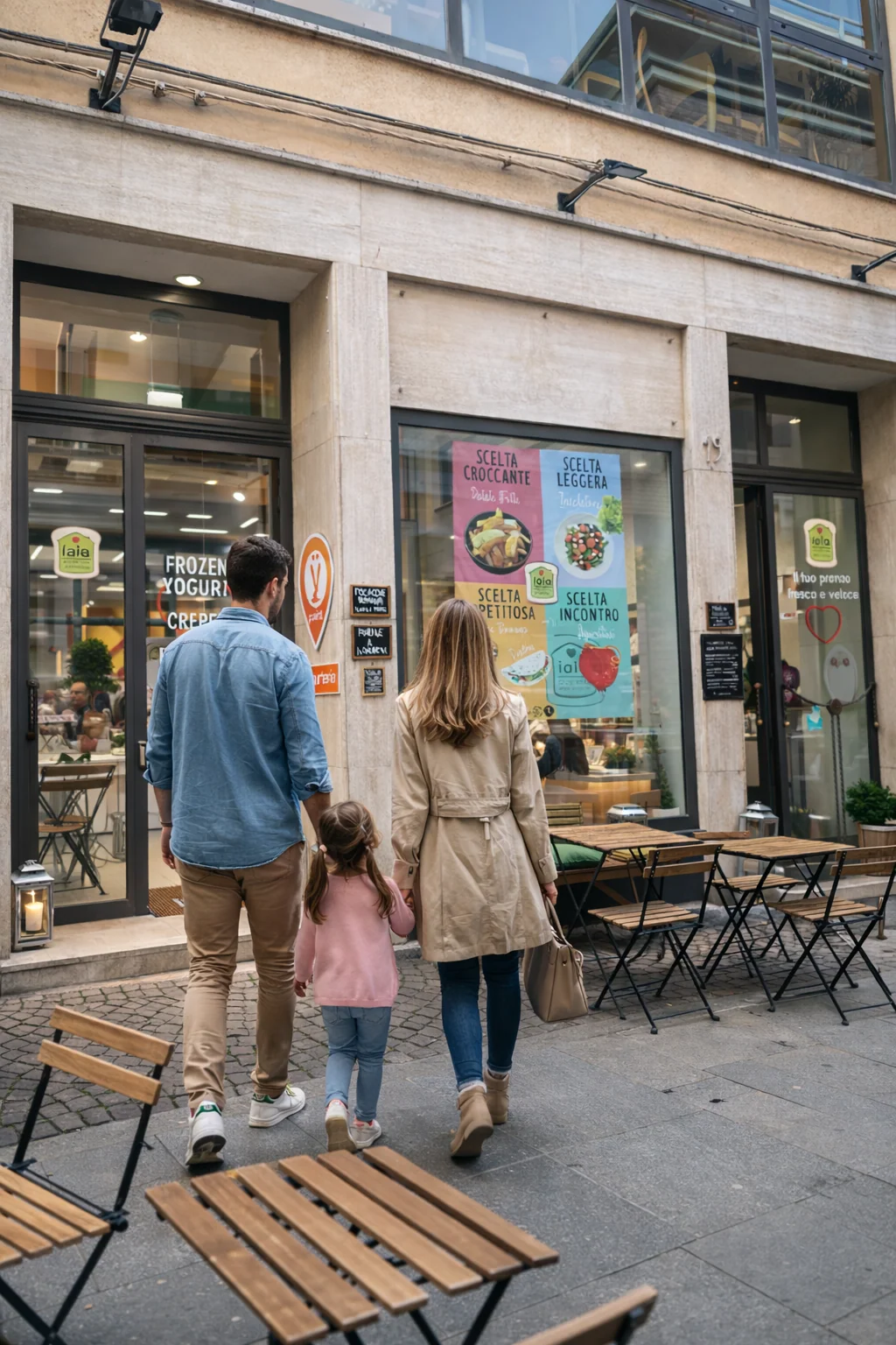 Famiglia a pranzo nel locale Iaia
